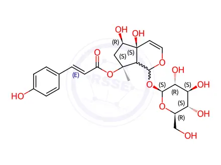 Chemical structure of 8-O-4-Hydroxycinnamoylharpagide