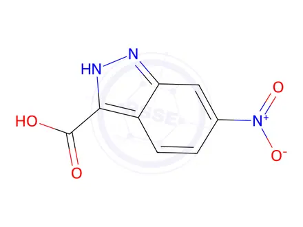 Chemical structure of 6-Nitroindazole-3-carboxylic acid, 97%