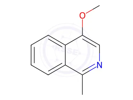Chemical structure of Isoquinoline, 4-methoxy-1-methyl-(9CI)