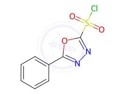 Chemical structure of 1,3,4-Oxadiazole-2-sulfonyl chloride, 5-phenyl-