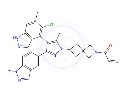 Chemical structure of Opnurasib (JDQ443)