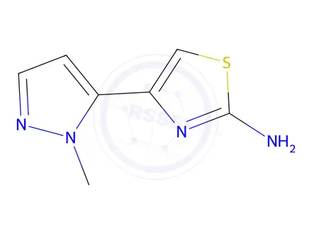 Chemical structure of 4-(1-Methyl-1h-pyrazol-5-yl)-1,3-thiazol-2-amine