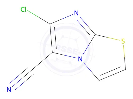 Chemical structure of 6-chloroimidazo[2,1-b][1,3]thiazole-5-carbonitrile