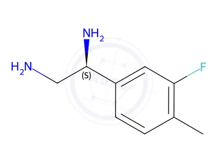 Chemical structure of (1S)-1-(3-FLUORO-4-METHYLPHENYL)ETHANE-1,2-DIAMINE