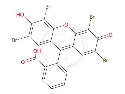 Chemical structure of 2-(2,4,5,7-Tetrabromo-6-hydroxy-3-oxo-3H-xanthen-9-yl)benzoic acid