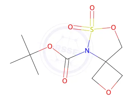 Chemical structure of tert-butyl 6,6-dioxo-2,7-dioxa-6λ⁶-thia-5-azaspiro[3.4]octane-5-carboxylate