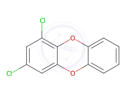 Chemical structure of 1,3-Dichlorodibenzo-p-dioxin
