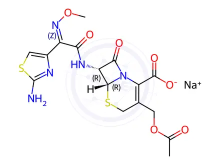 Chemical structure of Cefotaxime sodium