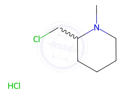 Chemical structure of 2-(Chloromethyl)-1-methylpiperidine hydrochloride
