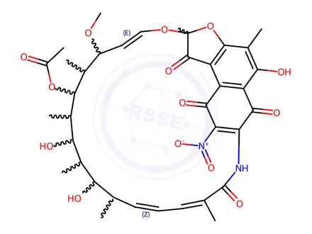 Chemical structure of 3-Nitrorifamycin S