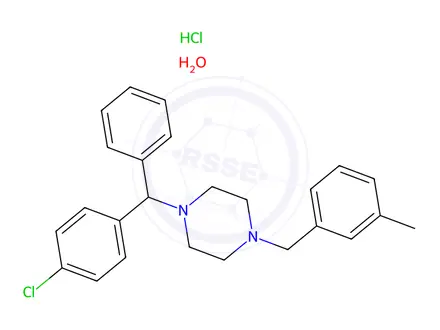 Chemical structure of Meclizine Dihydrochloride Monohydrate