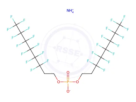 Chemical structure of Ammonium bis[2-(perfluorohexyl)ethyl] phosphate