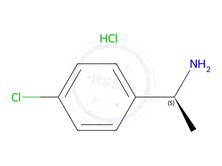 Chemical structure of (1S)-1-(4-chlorophenyl)ethanamine;hydrochloride