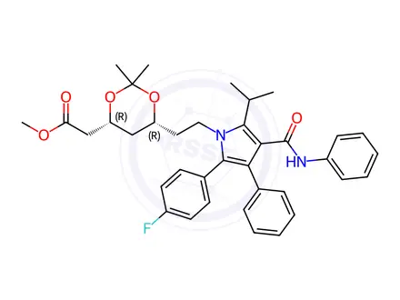 Chemical structure of Atorvastatin acetonide methyl ester