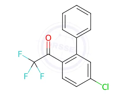Chemical structure of Ethanone, 1-(5-chloro[1,1'-biphenyl]-2-yl)-2,2,2-trifluoro-