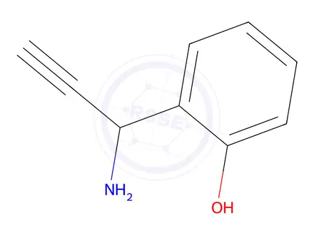 Chemical structure of 2-(1-Aminoprop-2-yn-1-yl)phenol
