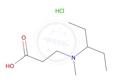 Chemical structure of 3-(Methyl(pentan-3-yl)amino)propanoic acid hydrochloride