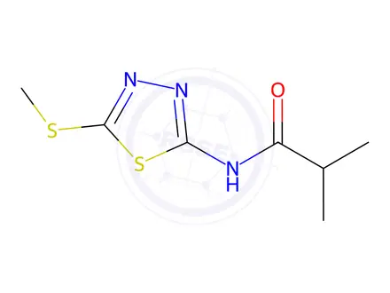 Chemical structure of N-(5-(Methylthio)-1,3,4-thiadiazol-2-yl)isobutyramide