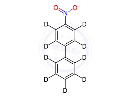 Chemical structure of 4-Nitrobiphenyl D9