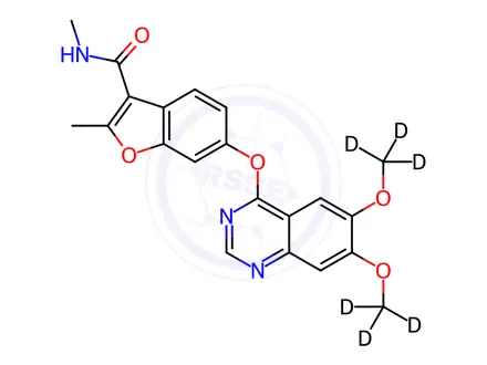 Chemical structure of Fruquintinib-d6 (Dimethoxy-d6)
