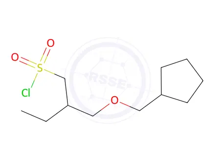 Chemical structure of 2-((Cyclopentylmethoxy)methyl)butane-1-sulfonyl chloride