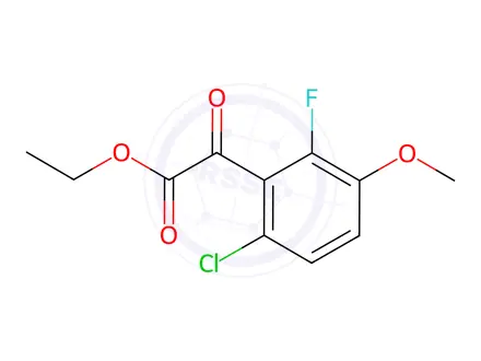Chemical structure of ethyl 2-(6-chloro-2-fluoro-3-methoxyphenyl)-2-oxoacetate