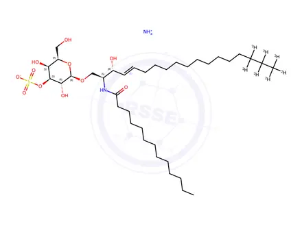 Chemical structure of C13 3-O-sulfogalactostyl(β) Ceramide-d7 (d18:1(d7)/13:0)