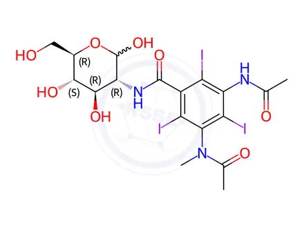 Chemical structure of Metrizamide