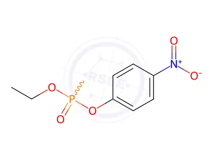 Chemical structure of ethyl 4-nitrophenyl methylphosphonate