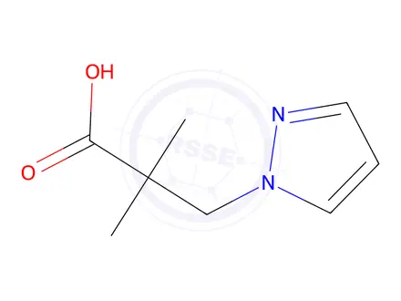 Chemical structure of 2,2-Dimethyl-3-(1H-pyrazol-1-yl)propanoic acid