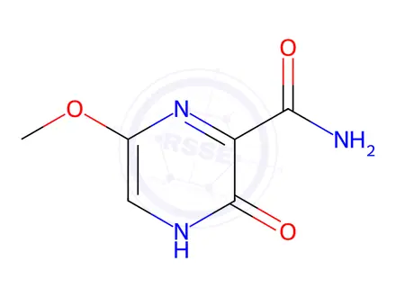 Chemical structure of 3 Hydroxy 6 methoxypyrazine 2 carborxamide