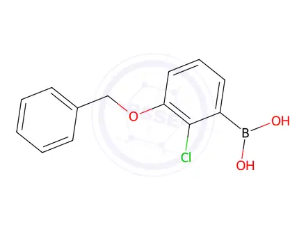 Chemical structure of 3-(Benzyloxy)-2-chlorophenylboronic acid