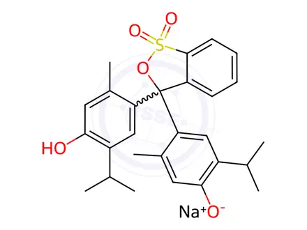 Chemical structure of Thymol Blue Sodium Salt (BSC)