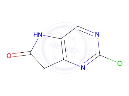 Chemical structure of 2-chloro-5,7-dihydropyrrolo[3,2-d]pyrimidin-6-one