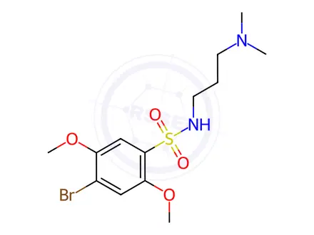 Chemical structure of 4-Bromo-N-(3-(dimethylamino)propyl)-2,5-dimethoxybenzenesulfonamide