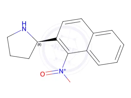 Chemical structure of (R)-2-(1-nitronaphthalen-2-yl)pyrrolidine