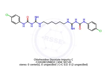 Chemical structure of Chlorhexidine Acetate Impurity 3 (Chlorhexidine Dihydrochloride EP Impurity C)