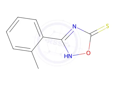 Chemical structure of 3-(2-methylphenyl)-1,2,4-oxadiazole-5-thiol
