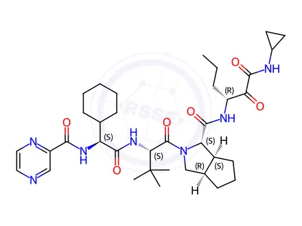 Chemical structure of Telaprevir Impurity 4 ((R)-Telaprevir)