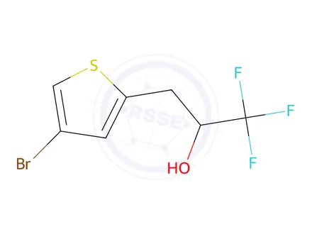 Chemical structure of 3-(4-Bromothiophen-2-yl)-1,1,1-trifluoropropan-2-ol