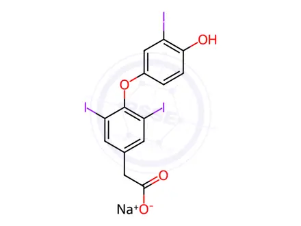 Chemical structure of Tiratricol Sodium