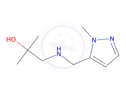 Chemical structure of 2-Methyl-1-(((1-methyl-1h-pyrazol-5-yl)methyl)amino)propan-2-ol