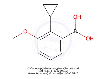 Chemical structure of (2-Cyclopropyl-3-methoxyphenyl)boronic acid