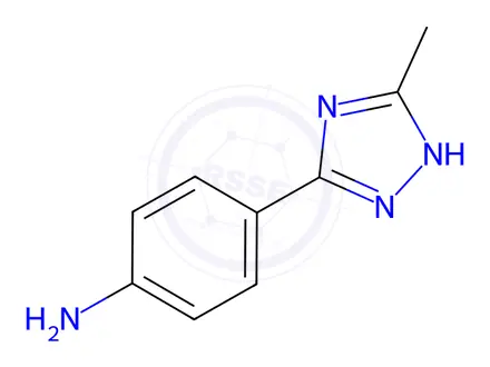 Chemical structure of 4-(5-Methyl-4H-[1,2,4]triazol-3-yl)phenylamine