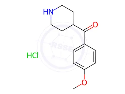 Chemical structure of 4-(4-Methoxybenzoyl)piperidine Hydrochloride