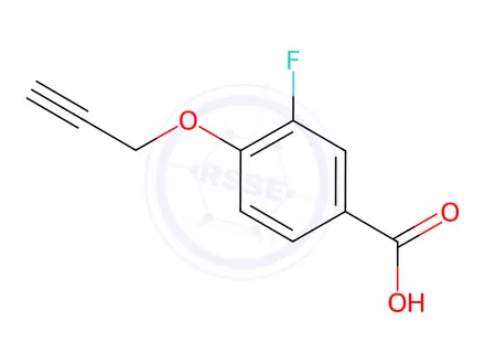 Chemical structure of 3-Fluoro-4-(prop-2-yn-1-yloxy)benzoic acid