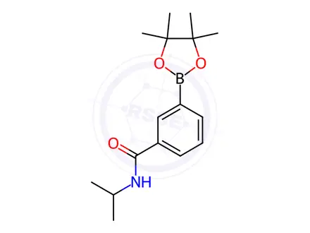 Chemical structure of N-Isopropyl-3-(4,4,5,5-tetramethyl-1,3,2-dioxaborolan-2-yl)benzamide