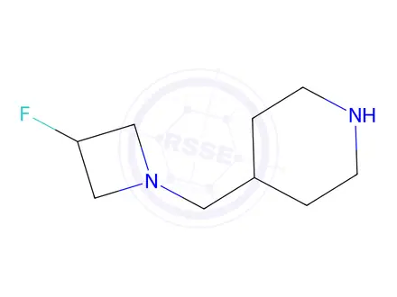Chemical structure of 4-((3-Fluoroazetidin-1-yl)methyl)piperidine