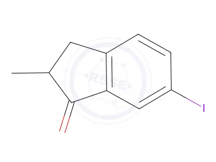 Chemical structure of 6-Iodo-2-methyl-2,3-dihydro-1H-inden-1-one