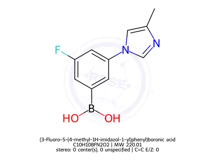 Chemical structure of (3-Fluoro-5-(4-methyl-1H-imidazol-1-yl)phenyl)boronic acid